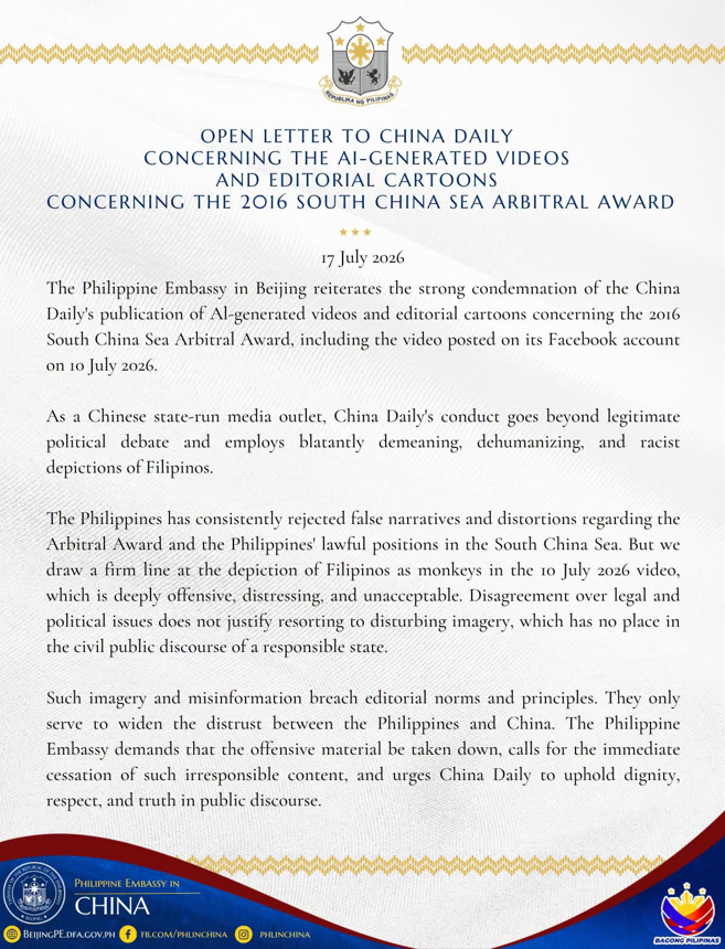 dfa statement on china daily ai video